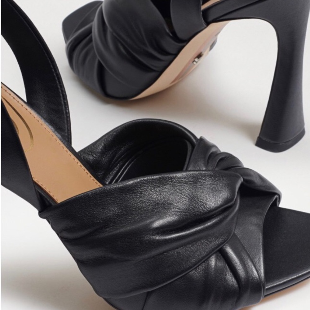 Sam Edelman Black Leather Heel Lenora - Picture 4 of 10